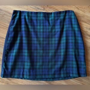 Vineyard Vines Blue and Green Plaid Mini Skirt